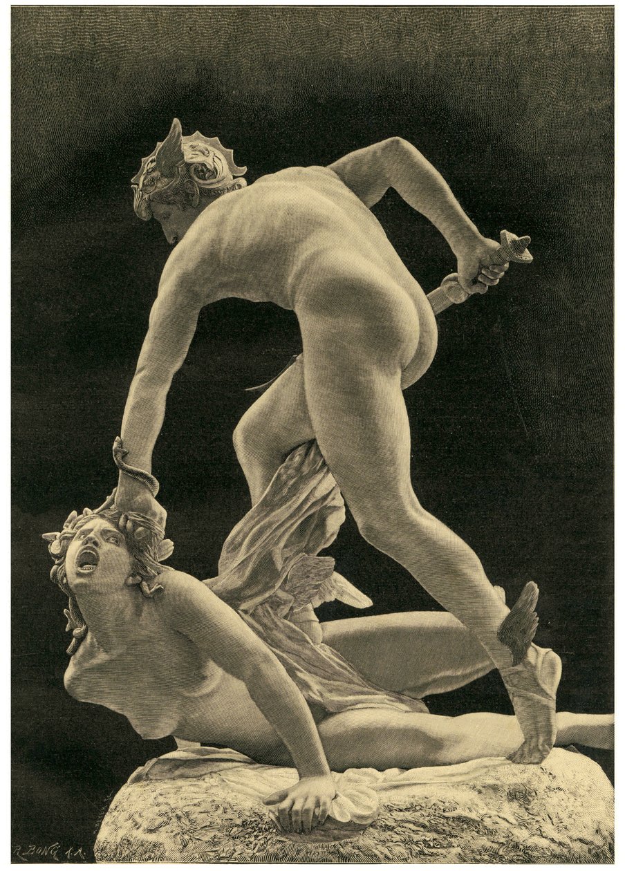 Perseu e o Gorgon, 1872 de Laurent Honore Marqueste
