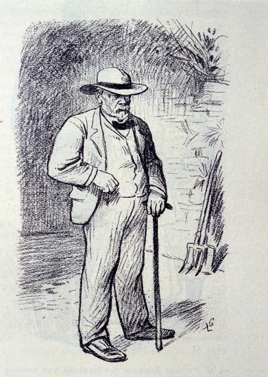 Retrato de Louis Pasteur (1822-1895) na sua propriedade em Villeneuve-l