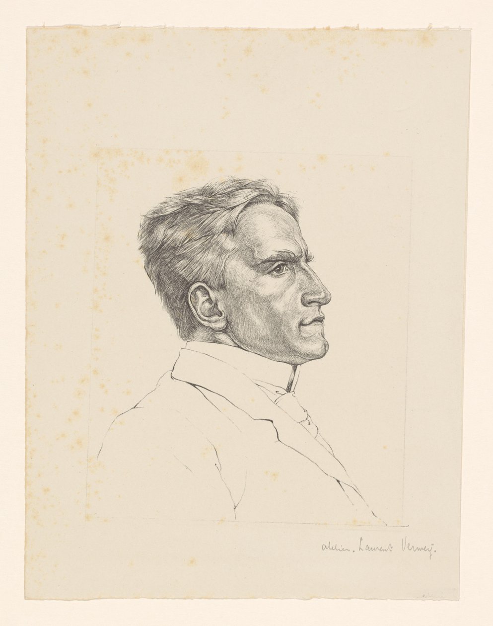 Retrato de um homem desconhecido de Laurent Verwey van Udenhout (workshop of)