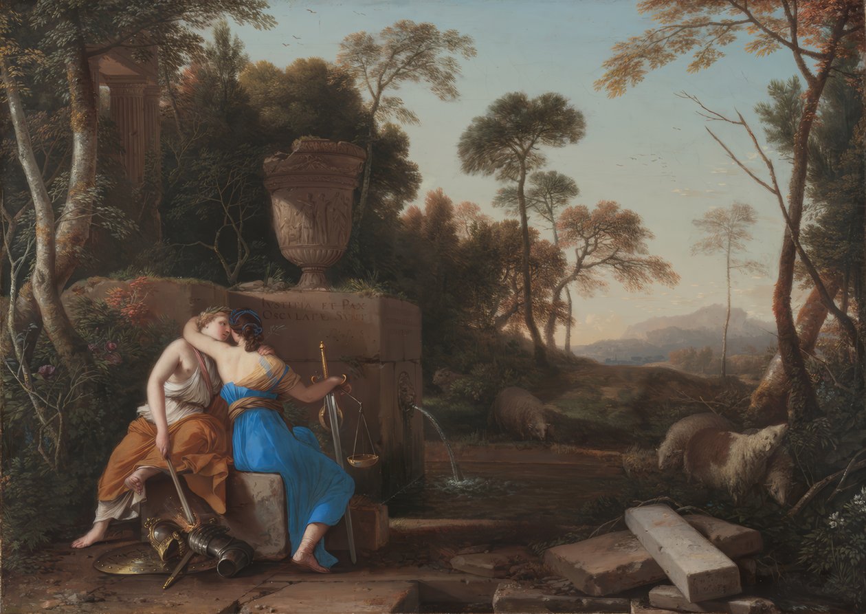 Laurent de La Hyre / "O beijo da paz e da justiça", 1654 de Laurent de La Hire