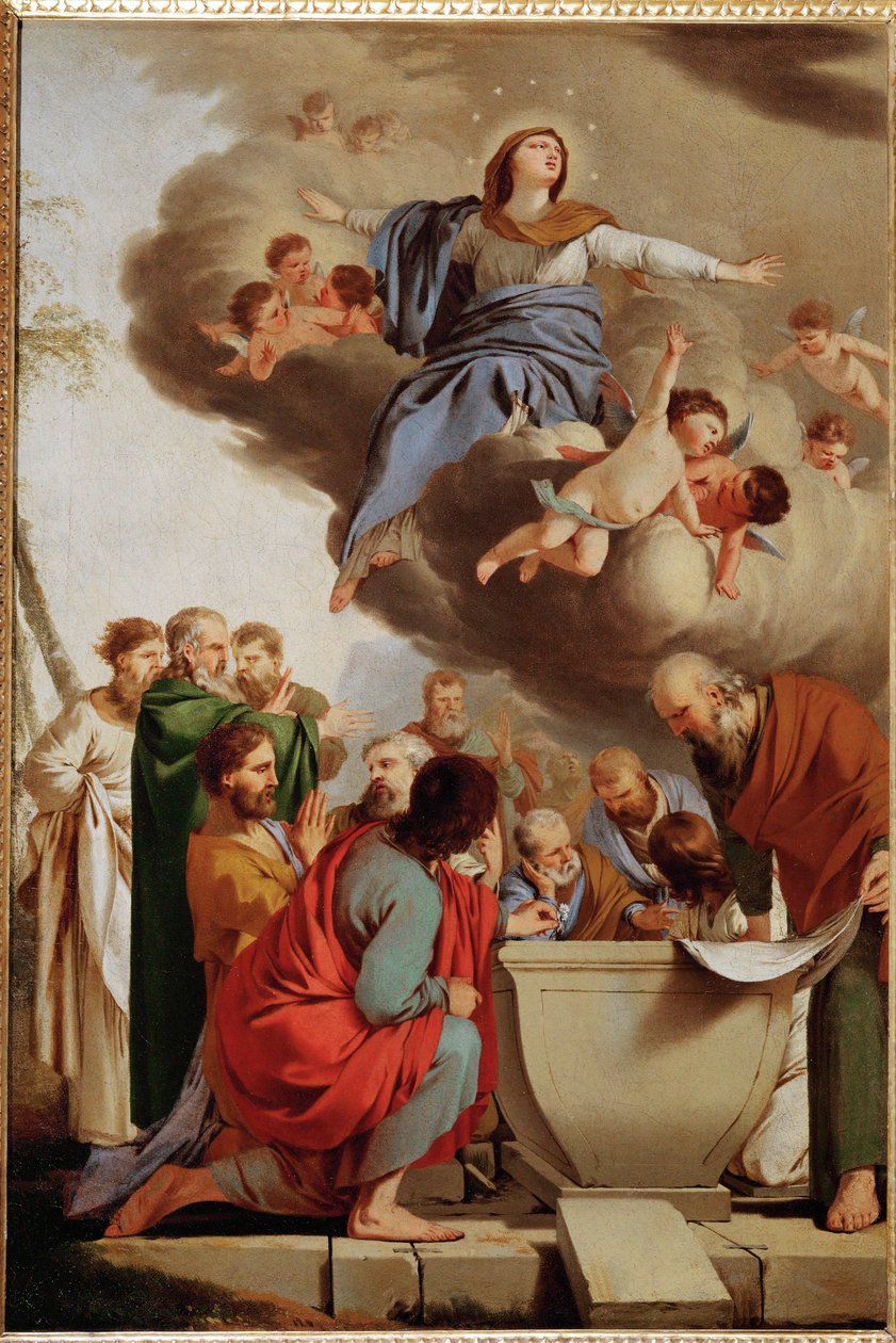 Assunção de Santa Maria, apóstolos a olhar para o túmulo vazio (pintura sobre tela) de Laurent de La Hire or La Hyre