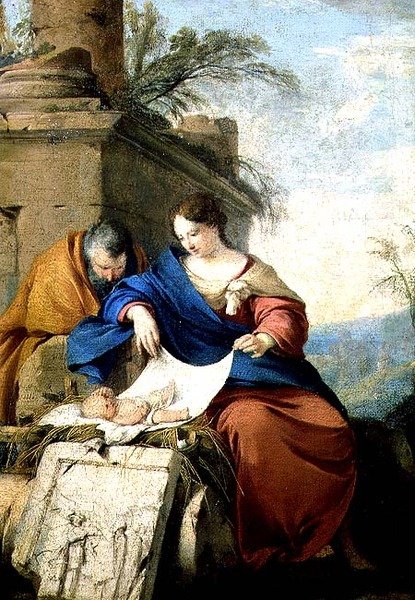 A Sagrada Família em Descanso (óleo sobre tela) de Laurent de La Hire or La Hyre
