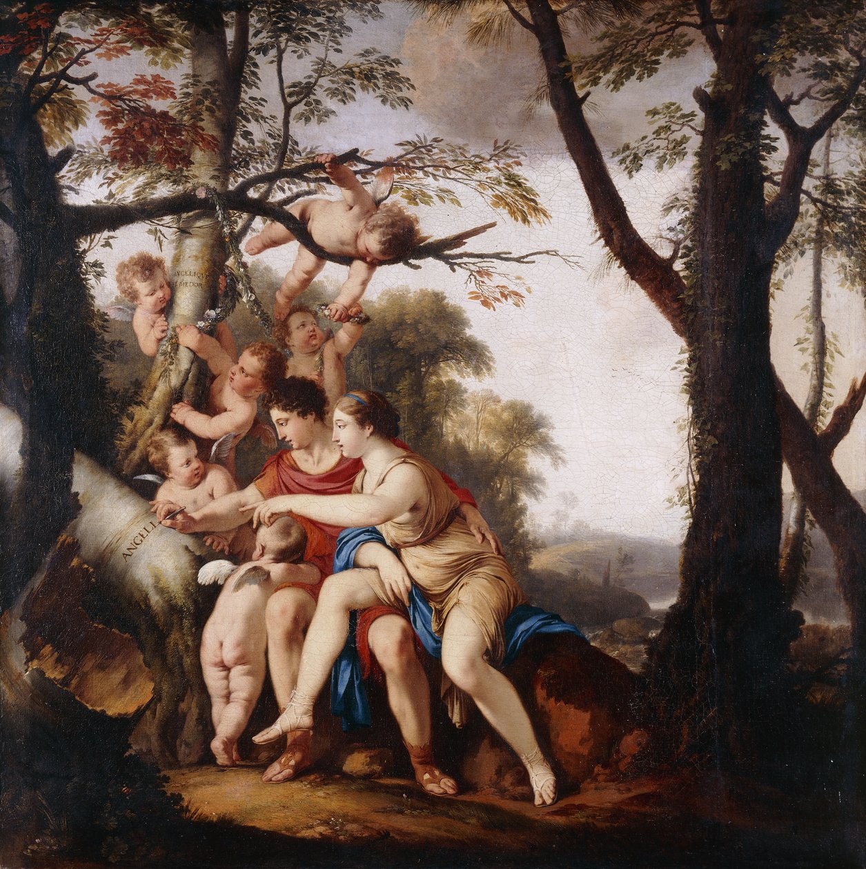 Angélica e Medoro de Laurent de la Hyre