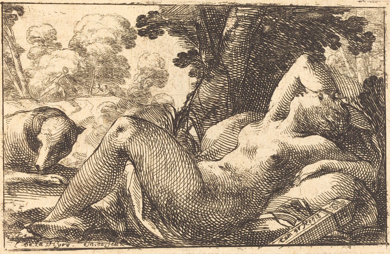 Diana Reclinada de Laurent de la Hyre