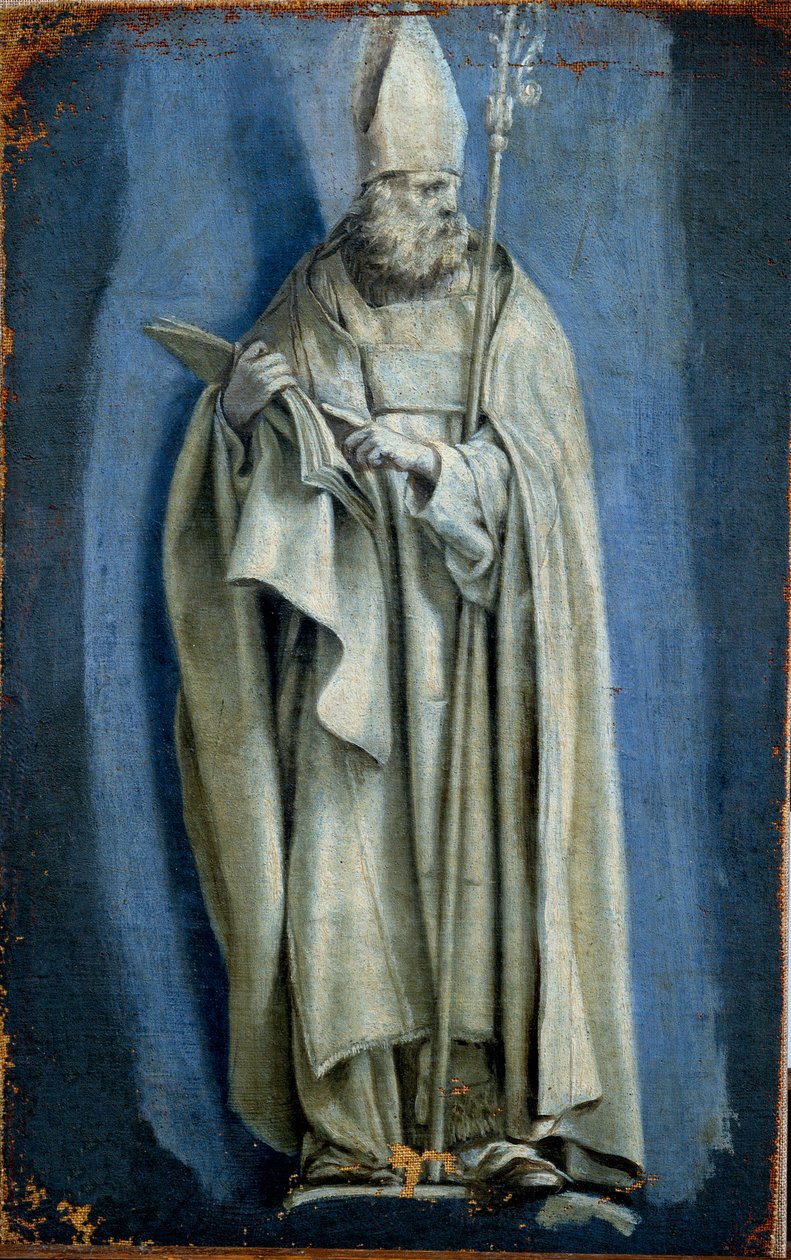 Retrato de Santo Agostinho. Desenho de Laurent De La Hyre (1606-1656) de Laurent de la Hyre