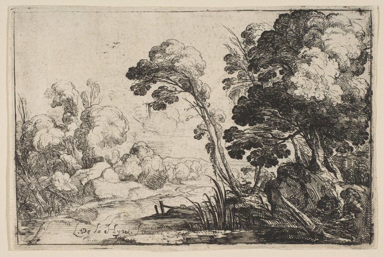 Rio na floresta. de Laurent de la Hyre