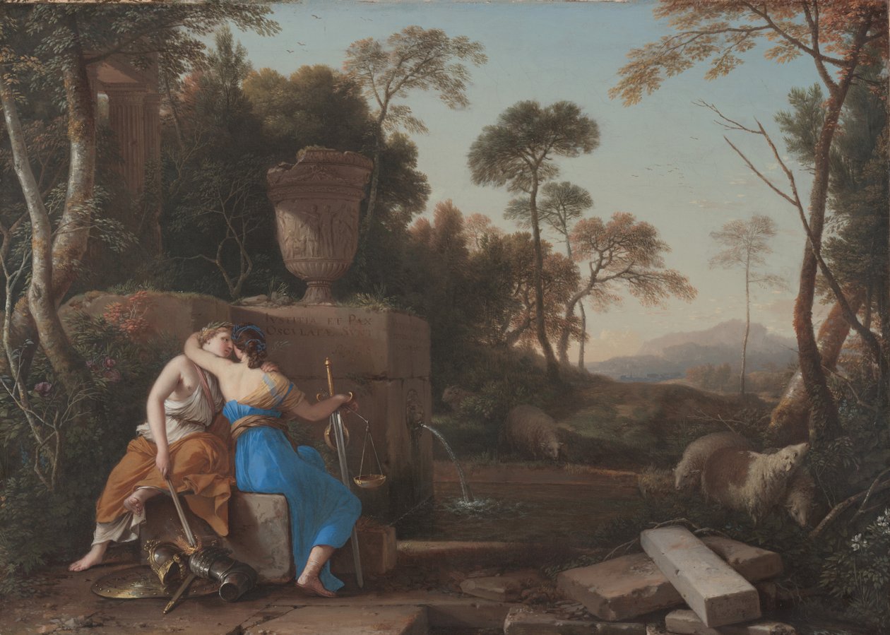 O Beijo da Paz e da Justiça, 1654 de Laurent de la Hyre