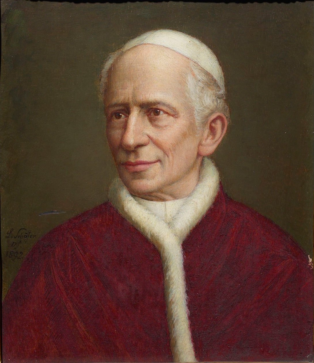 Retrato do Papa Leão XIII 1810-1903, 1892. de Laurenz Schäfer