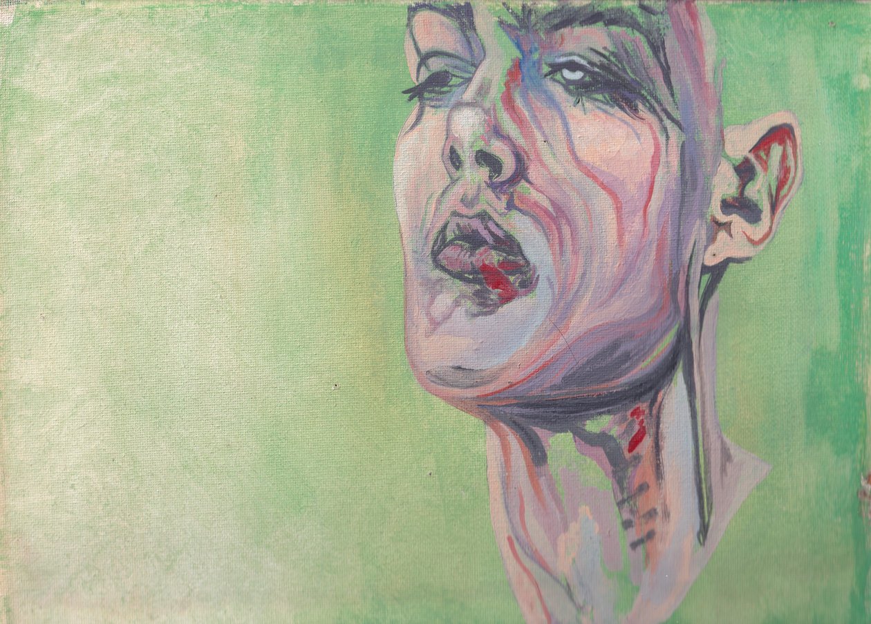 Gotejamento, c.2017 (acrílico sobre tela) de Laurie Michaels