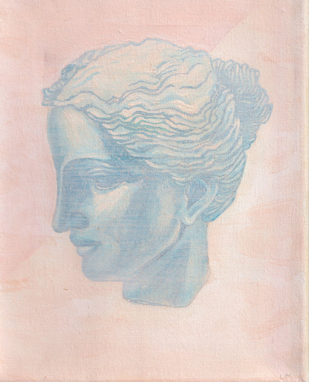 Rapariga de azul, 2025 (acrílico sobre tela) de Laurie Michaels