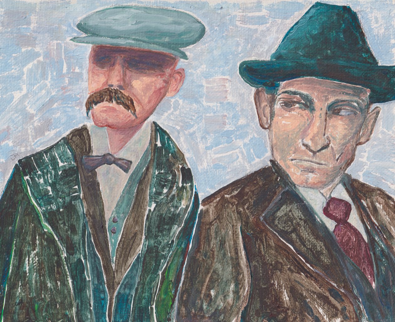 Sacco  Vanzetti, c.2019 (acrílico sobre tela) de Laurie Michaels