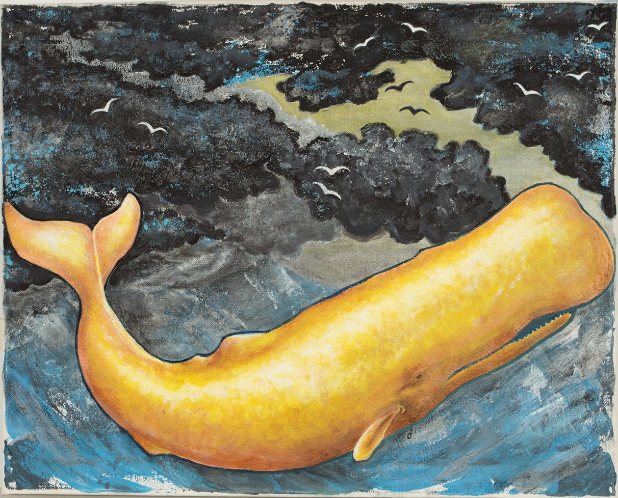 Baleia, c.2018 (acrílico sobre tela) de Laurie Michaels