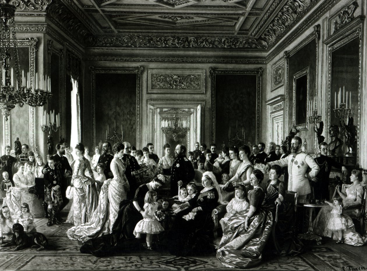 A Família da Rainha Vitória, 1887 de Laurits Regner Tuxen