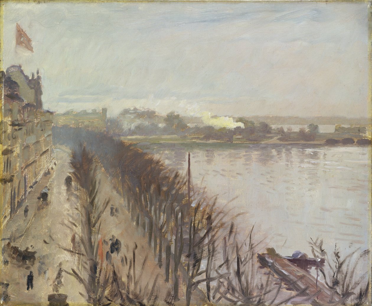 Binnenalster e Neuer Junferstieg em Hamburgo de Laurits Regner Tuxen