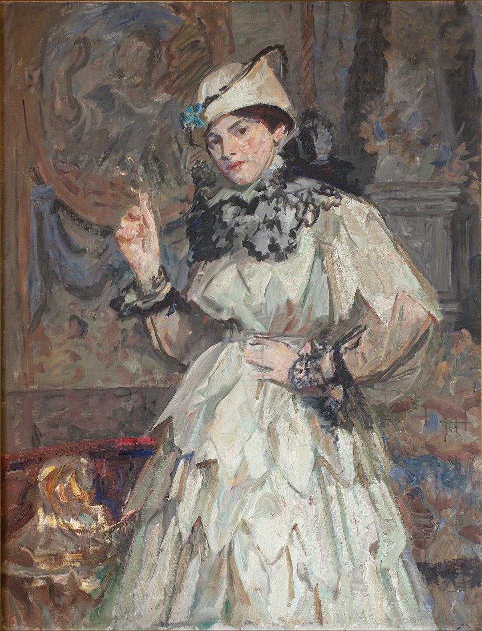 A filha do artista em fantasia de Laurits Regner Tuxen