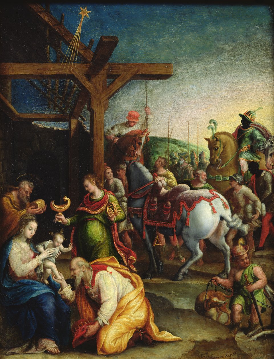 A Adoração dos Magos, final do século XVI (óleo sobre cobre) de Lavinia Fontana