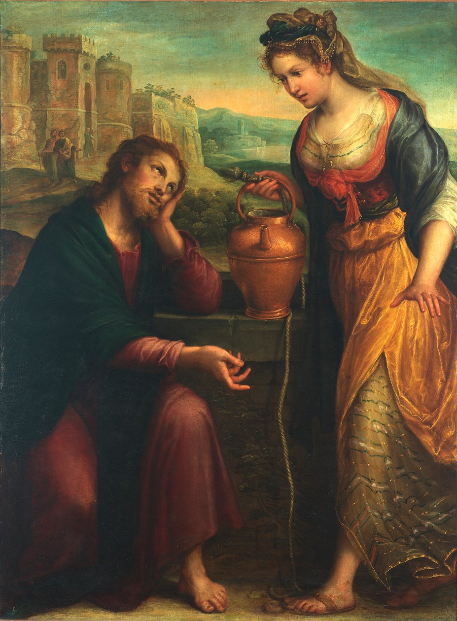 Cristo e a Samaritana, 1607. de Lavinia Fontana