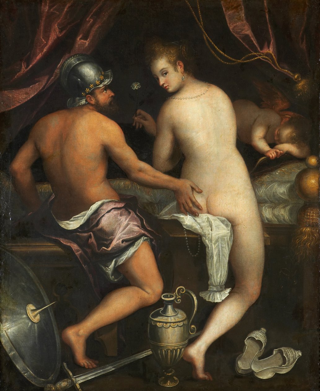 Marte e Vênus, cerca de 1595. de Lavinia Fontana
