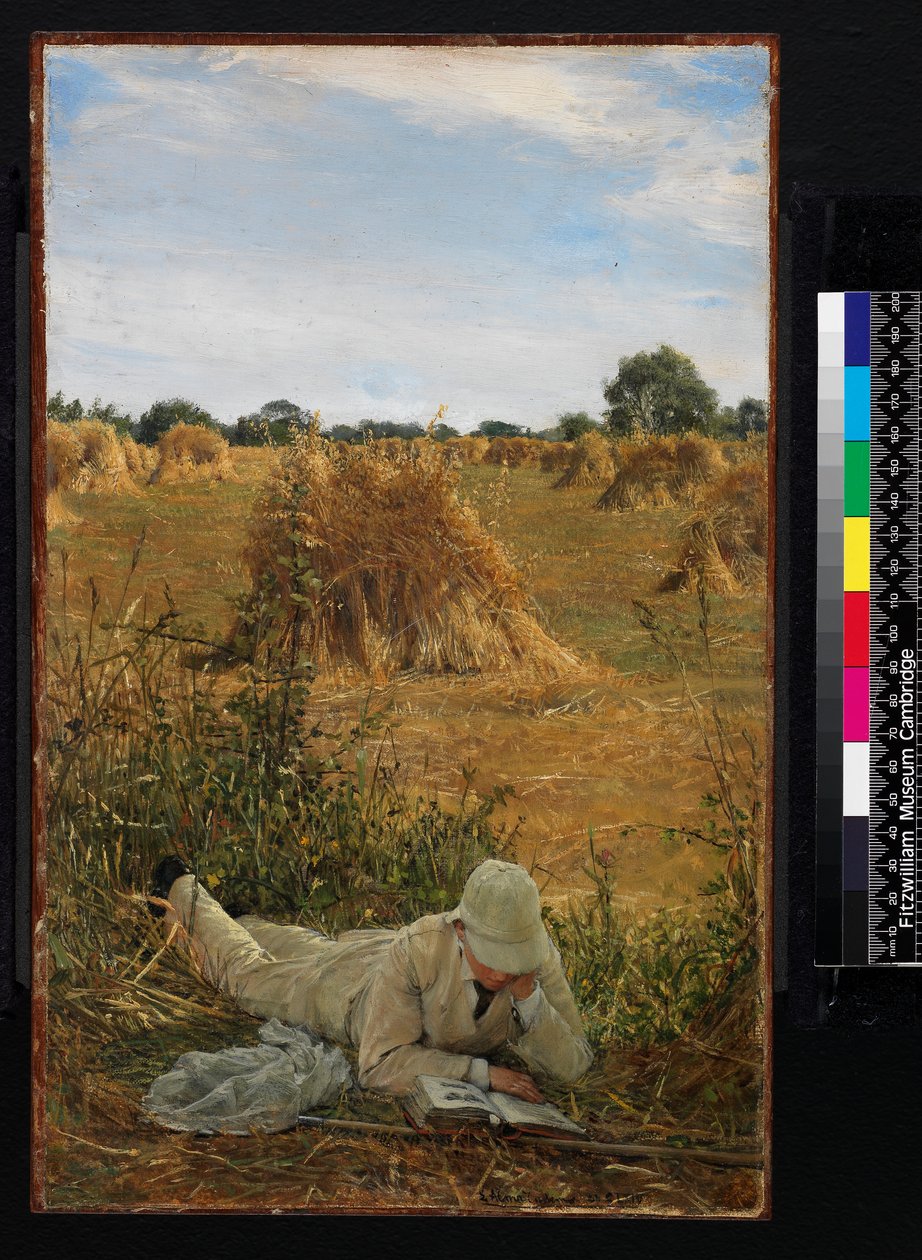 94 Graus na Sombra, 1876 (óleo sobre tela colocado no painel) de Lawrence Alma Tadema