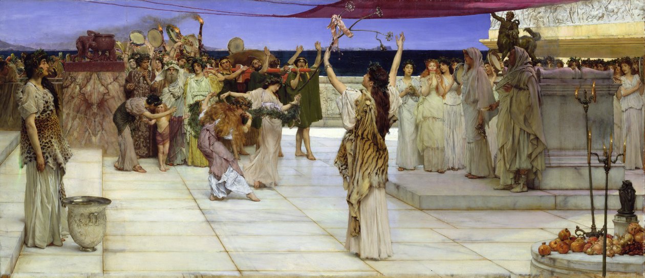 Uma dedicação ao Baco, 1889 de Lawrence Alma Tadema