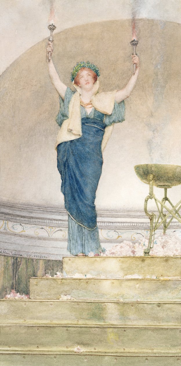 Uma Sacerdotisa de Hymen (wc no papel) de Lawrence Alma Tadema