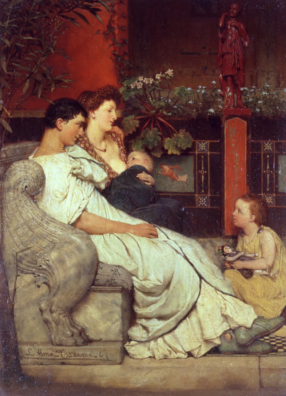 Uma Família Romana, 1867 de Lawrence Alma Tadema