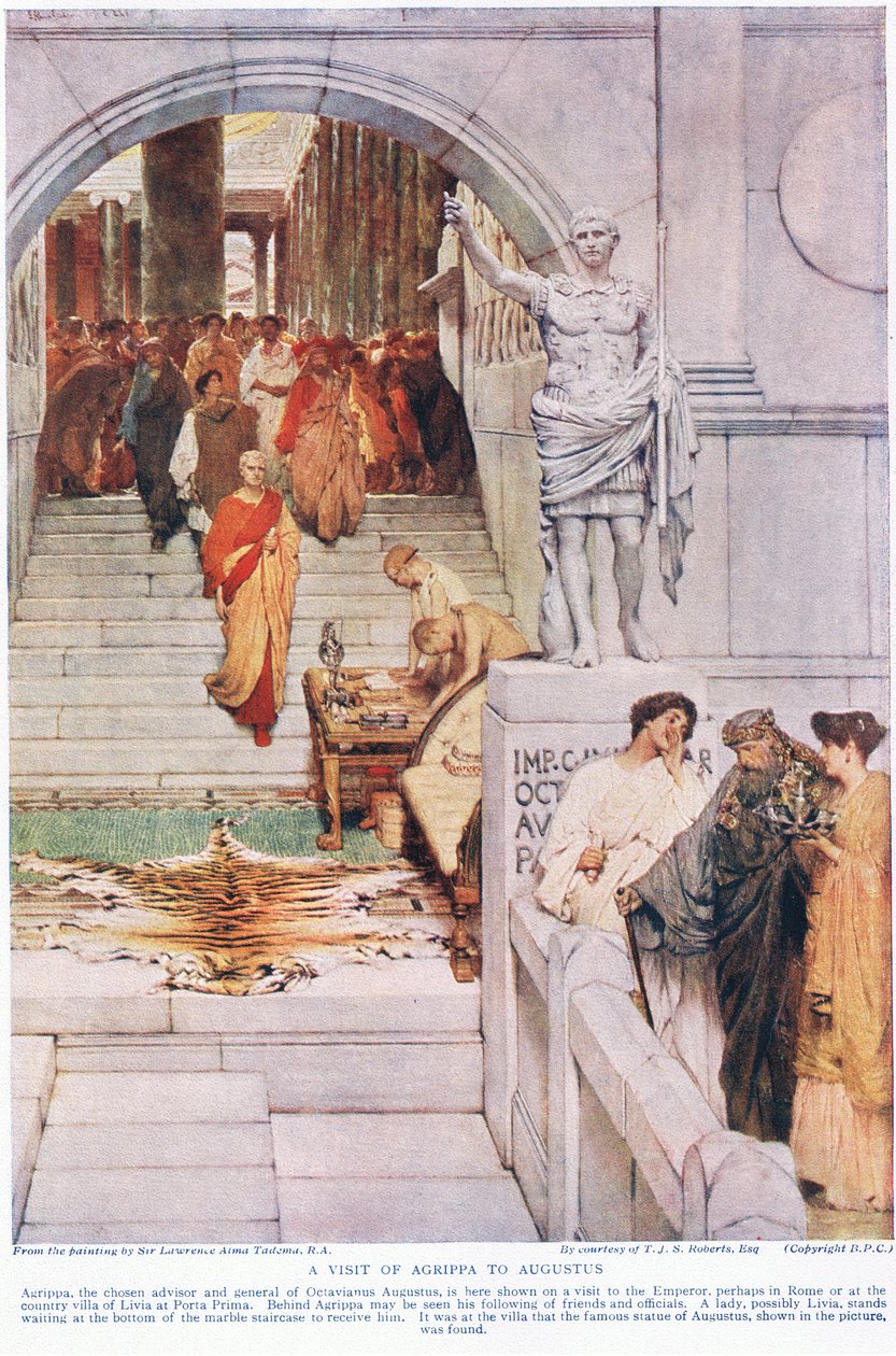 Uma visita de Agripa a Augusto de Lawrence Alma Tadema