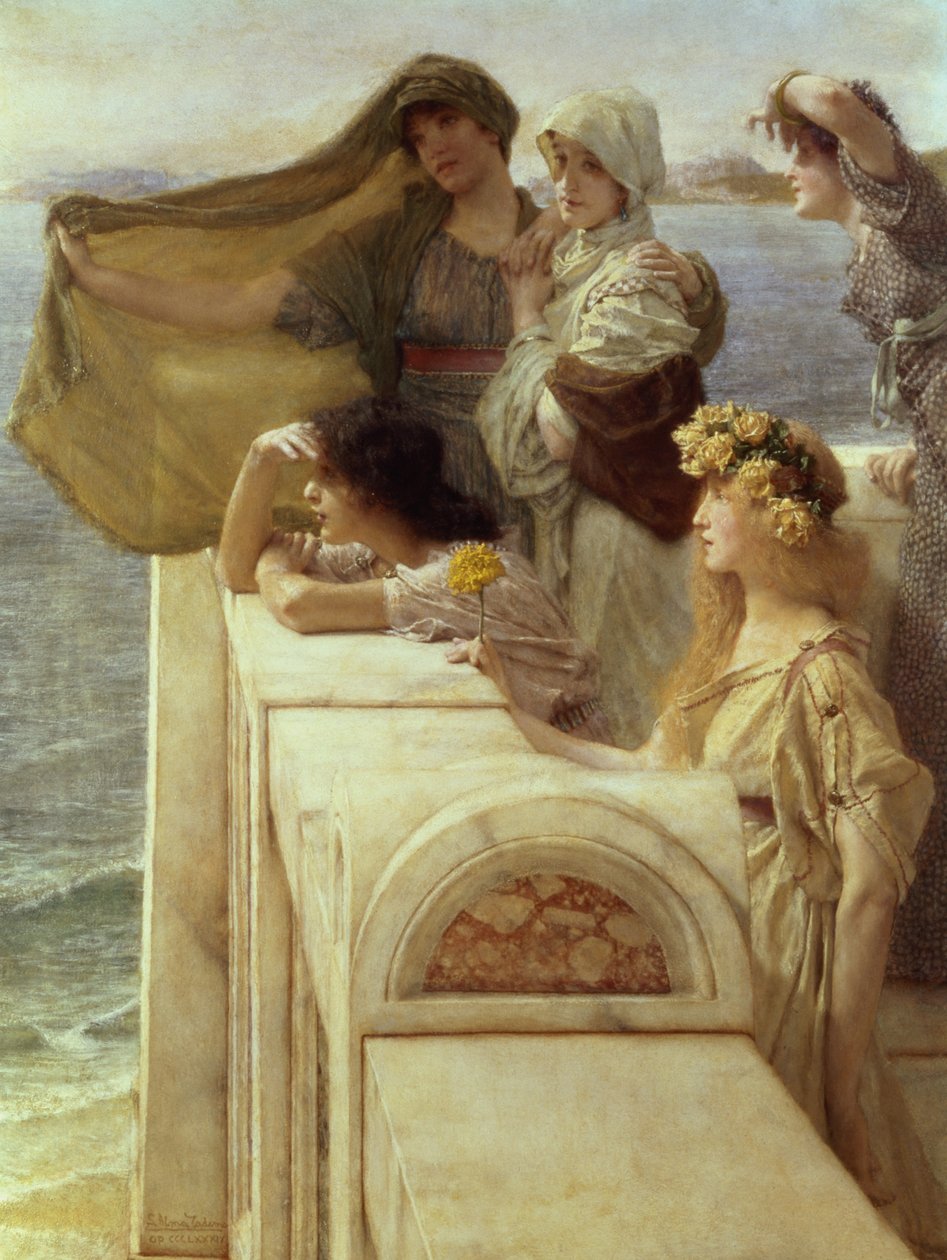 No Berço De Afrodite, 1908 de Lawrence Alma Tadema