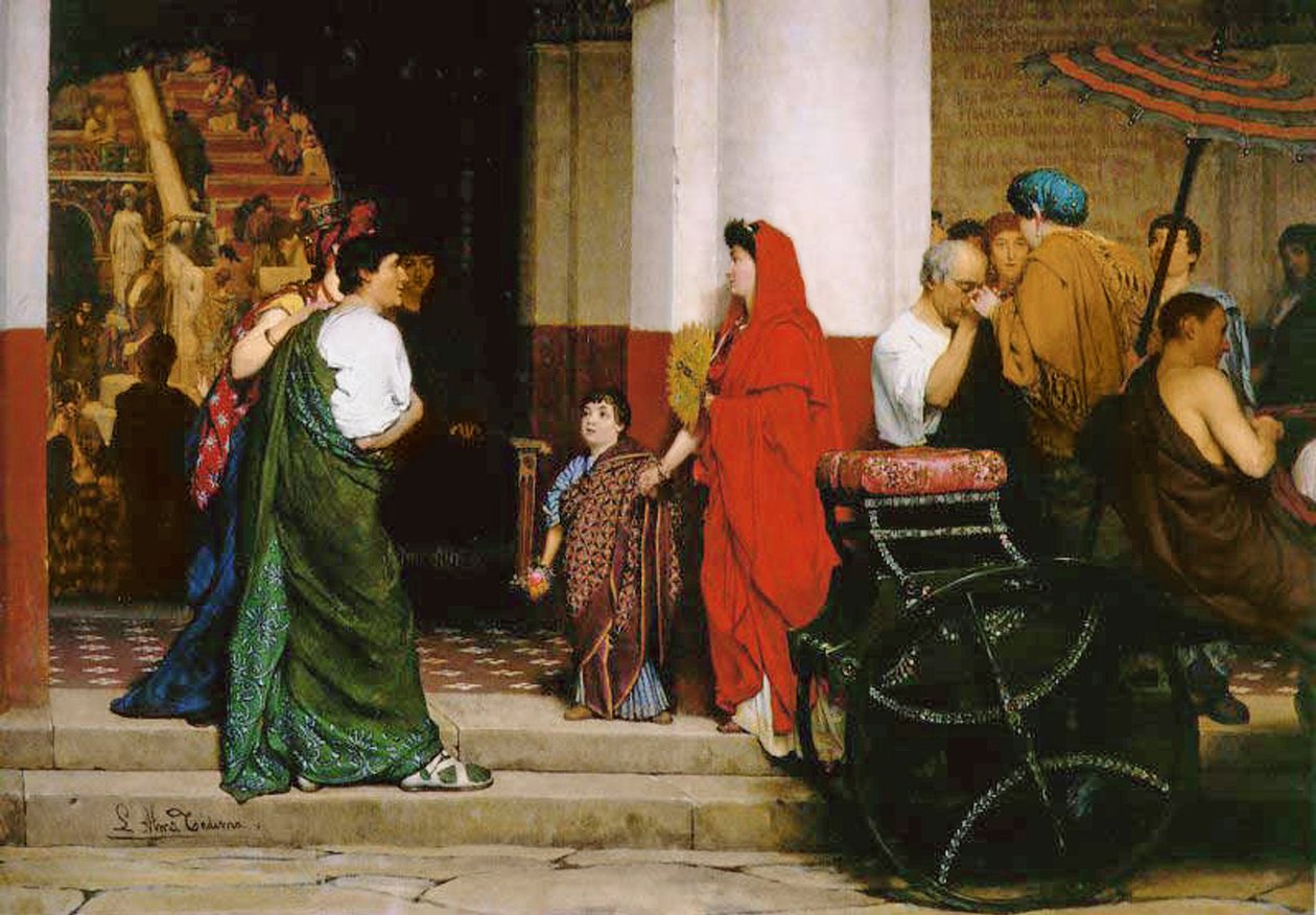 Entrada para um teatro romano, 1866 de Lawrence Alma Tadema