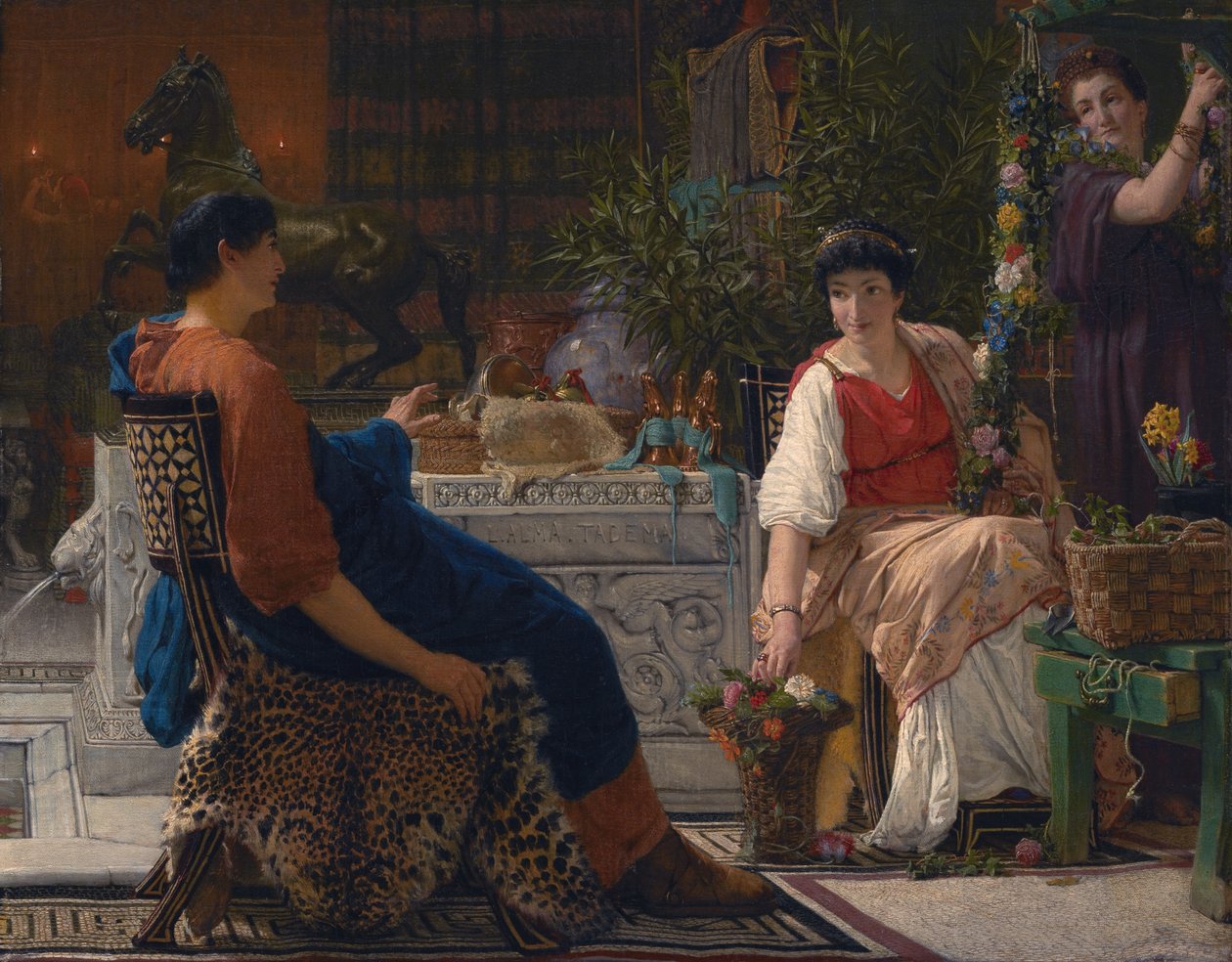 Preparativos para as festividades de Lawrence Alma Tadema