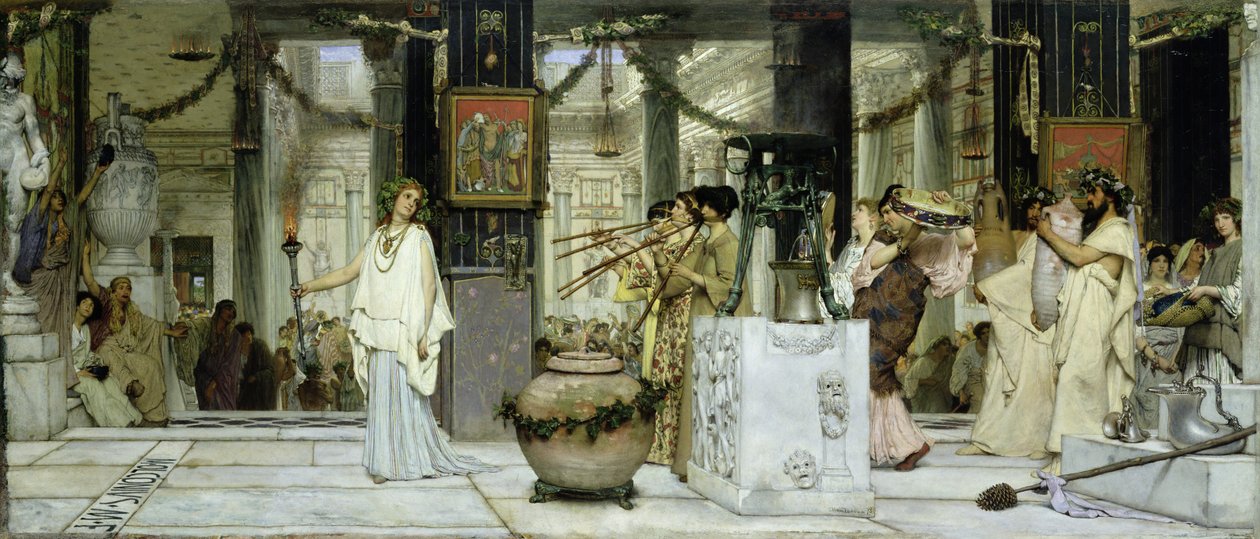 O Festival Vintage na Roma Antiga, 1871 de Lawrence Alma Tadema