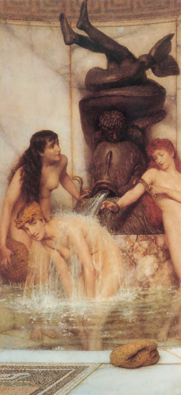 Strigils e Spongesn de Lawrence Alma-Tadema