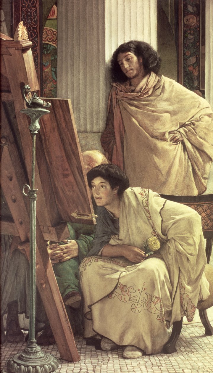 Uma visita ao estúdio, 1873 de Lawrence Alma Tadema