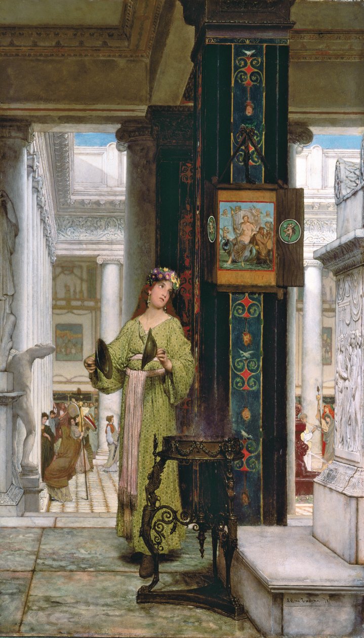 No templo, 1871 de Lawrence Alma Tadema