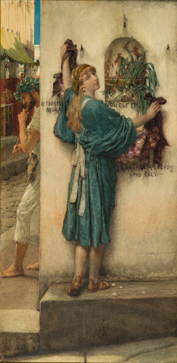 O altar da rua, 1883 de Lawrence Alma Tadema