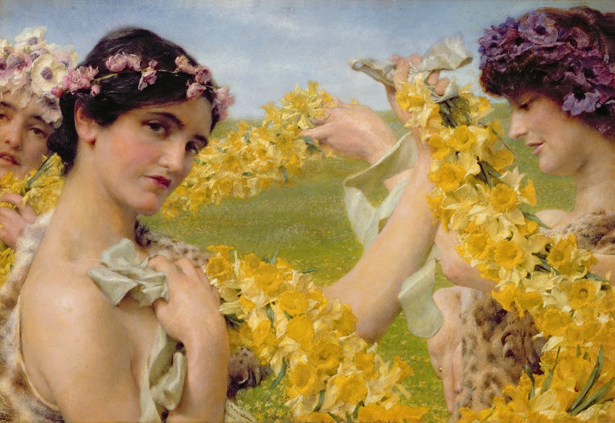 Quando as flores retornam, c.1911 de Lawrence Alma Tadema