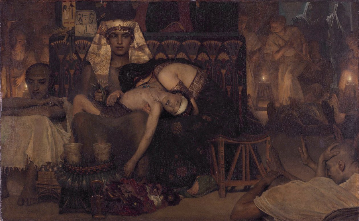 nA morte do primogênito do faraó Ex. 12:29 [2] de Lawrence Alma Tadema