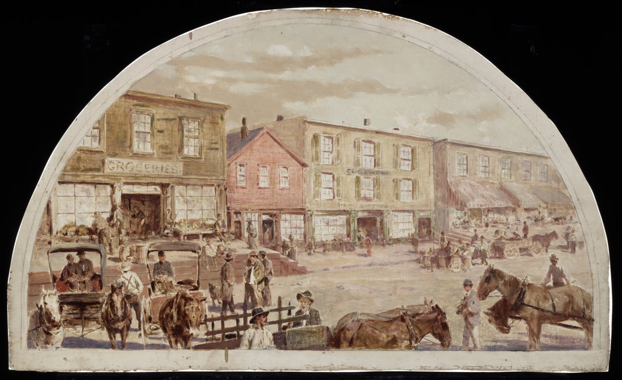 Clark Street, entre as ruas Lake e Randolph, 1857, 1900 de Lawrence Carmichael Earle