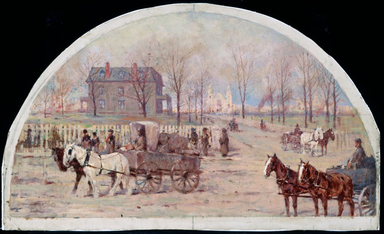 A residência de Ogden após o fogo de 1871, 1900 de Lawrence Carmichael Earle