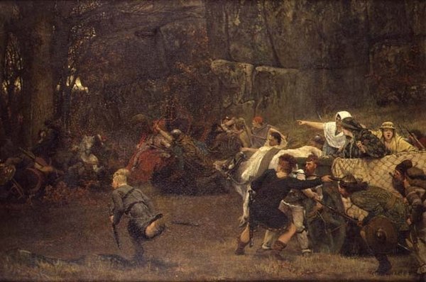 Gunthram Bose e suas filhas, 572 d.C. de Lawrence Alma Tadema