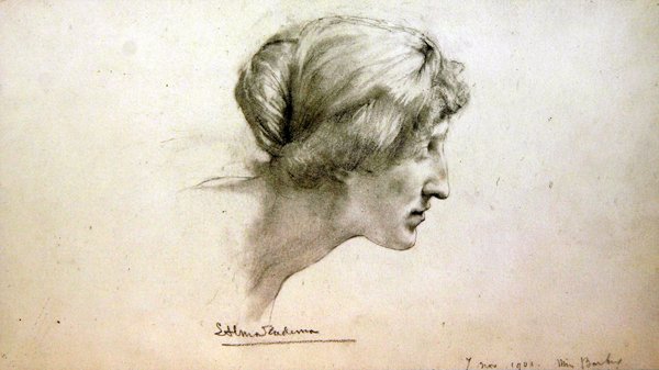Estudo do Retrato da Sra. Barber de Lawrence Alma Tadema