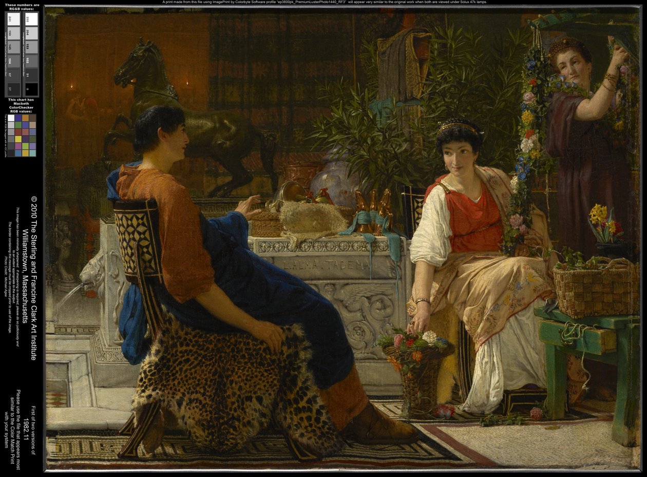 Preparativos para as festividades (A grinalda floral) de Lawrence Alma-Tadema