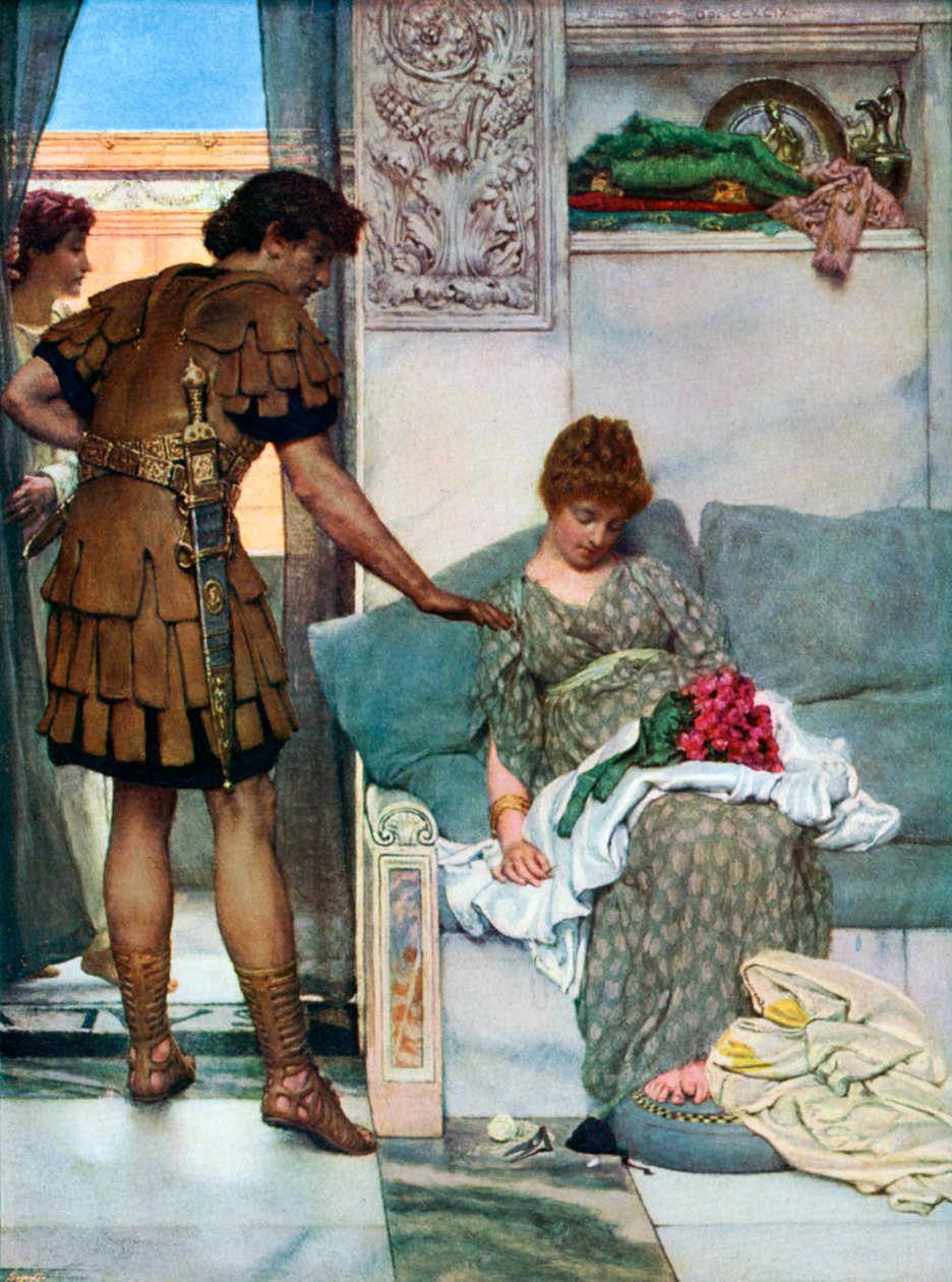 Uma Saudação Silenciosa, 1908-1909. de Lawrence Alma Tadema