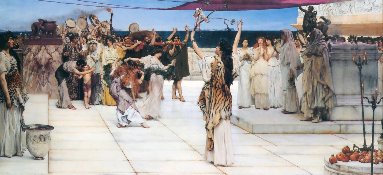 Uma dedicatória a Baco de Lawrence Alma Tadema