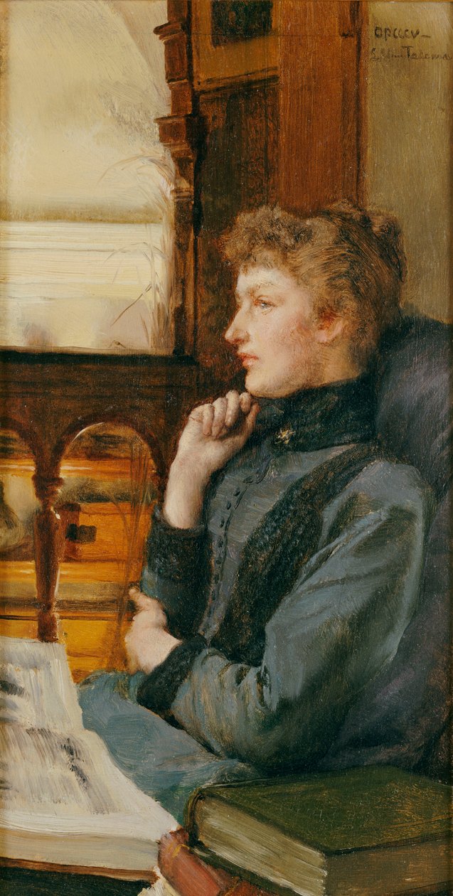 Pensamentos distantes, 1890 de Lawrence Alma Tadema