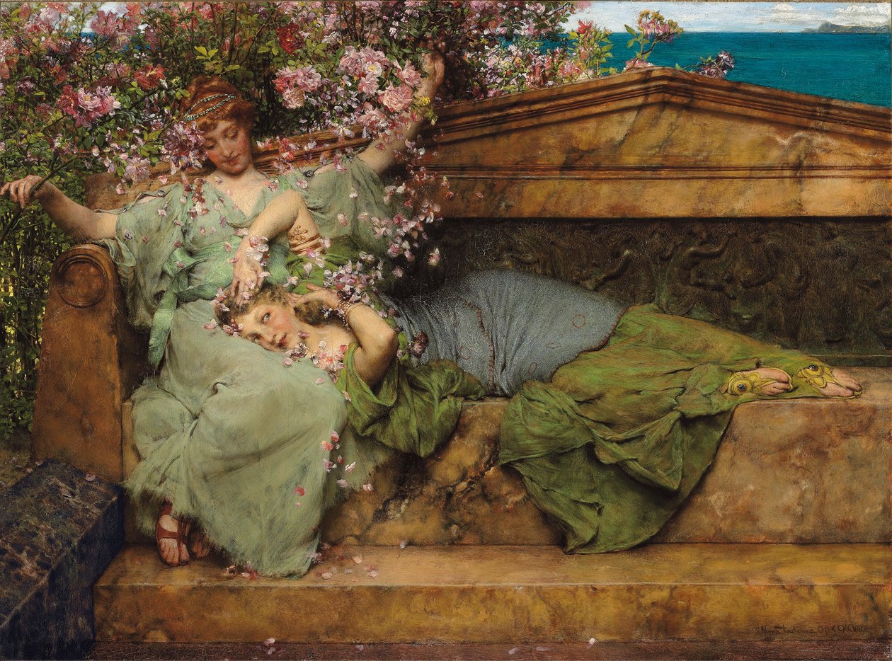 Em um jardim de rosas, de Lawrence Alma Tadema