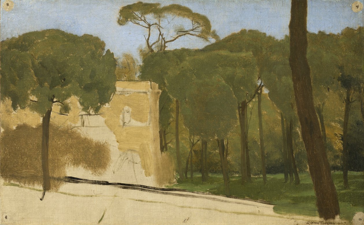 Pinheiros em um parque romano, 1876 de Lawrence Alma Tadema