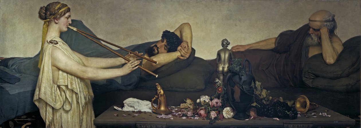 Cena de Pompeia ou a sesta de Lawrence Alma Tadema
