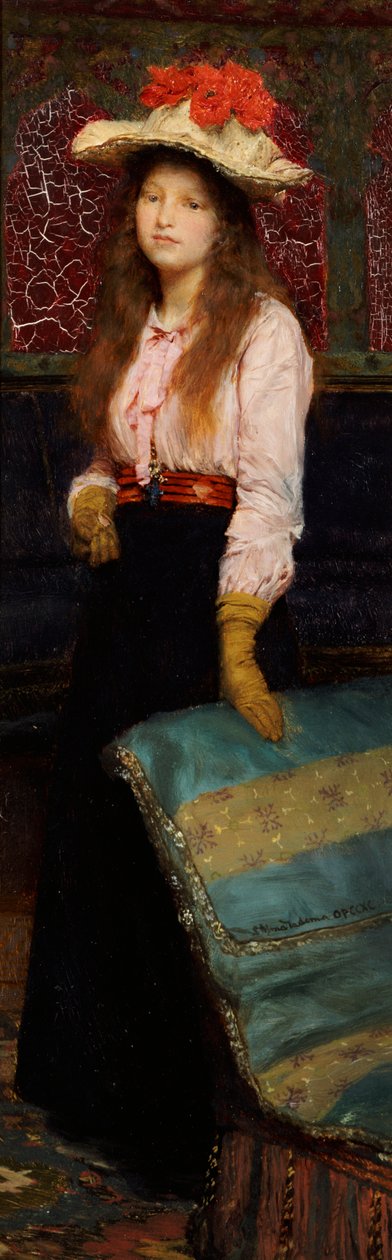 Retrato de Miss MacWirter, pequeno comprimento total no interior, 1888 de Lawrence Alma Tadema