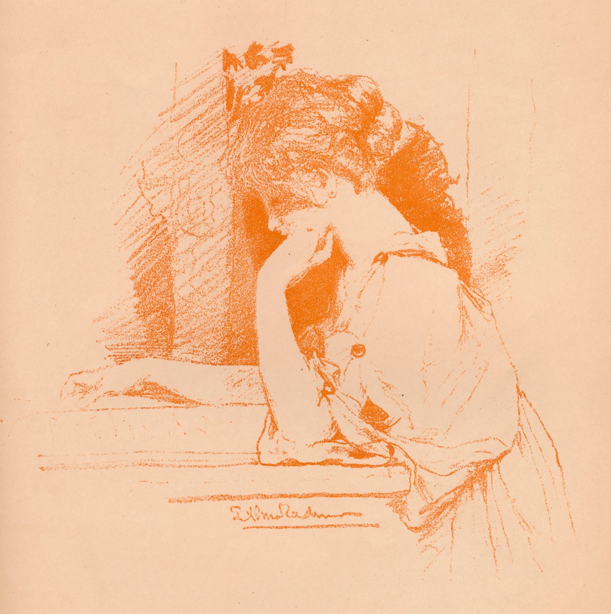 Esboço de uma menina, c1885, 1896 de Lawrence Alma Tadema